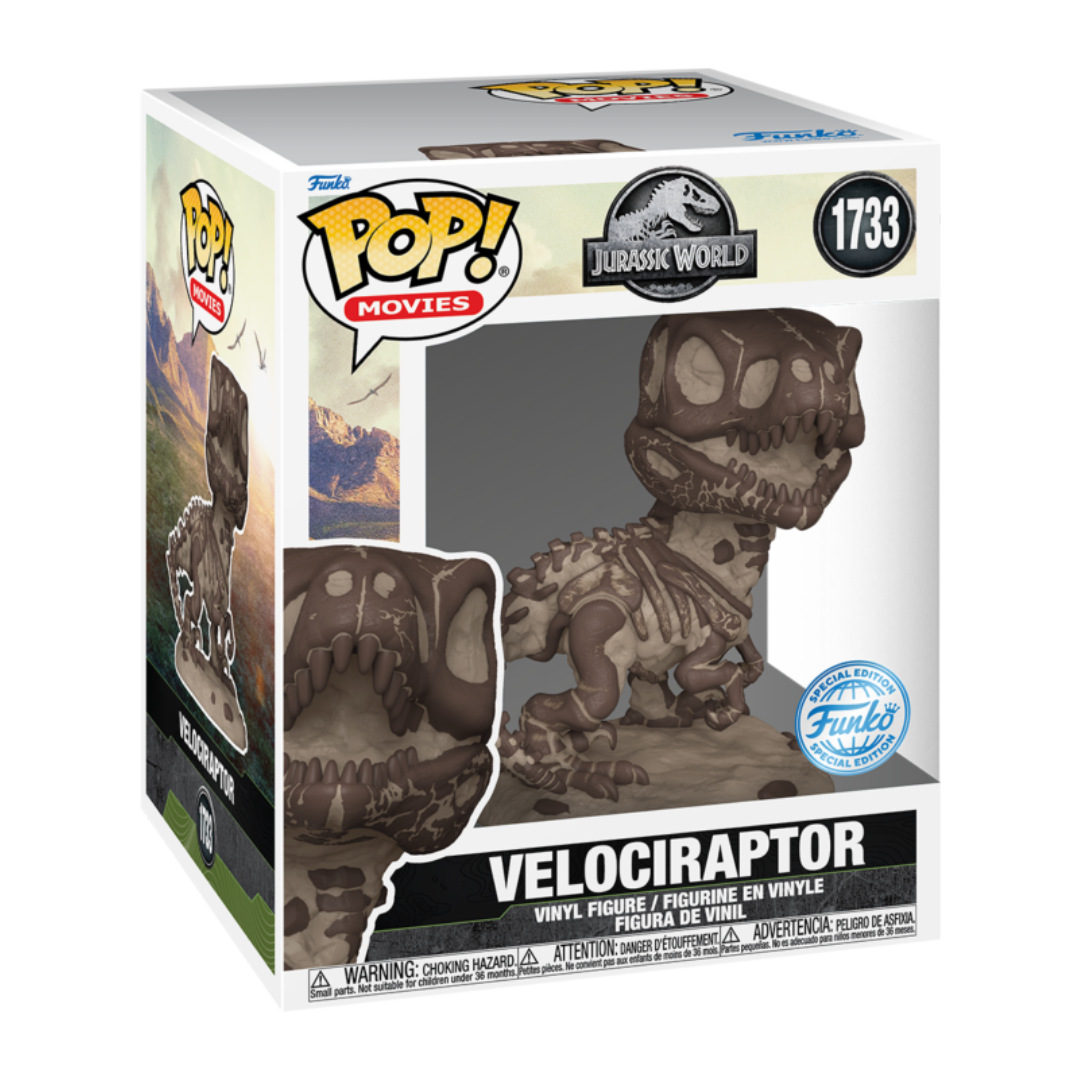 Funko Pop Super! Movies: Jurassic Park- Velociraptor(Fossil)