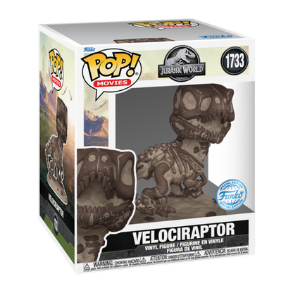 Funko Pop Super! Movies: Jurassic Park- Velociraptor(Fossil)