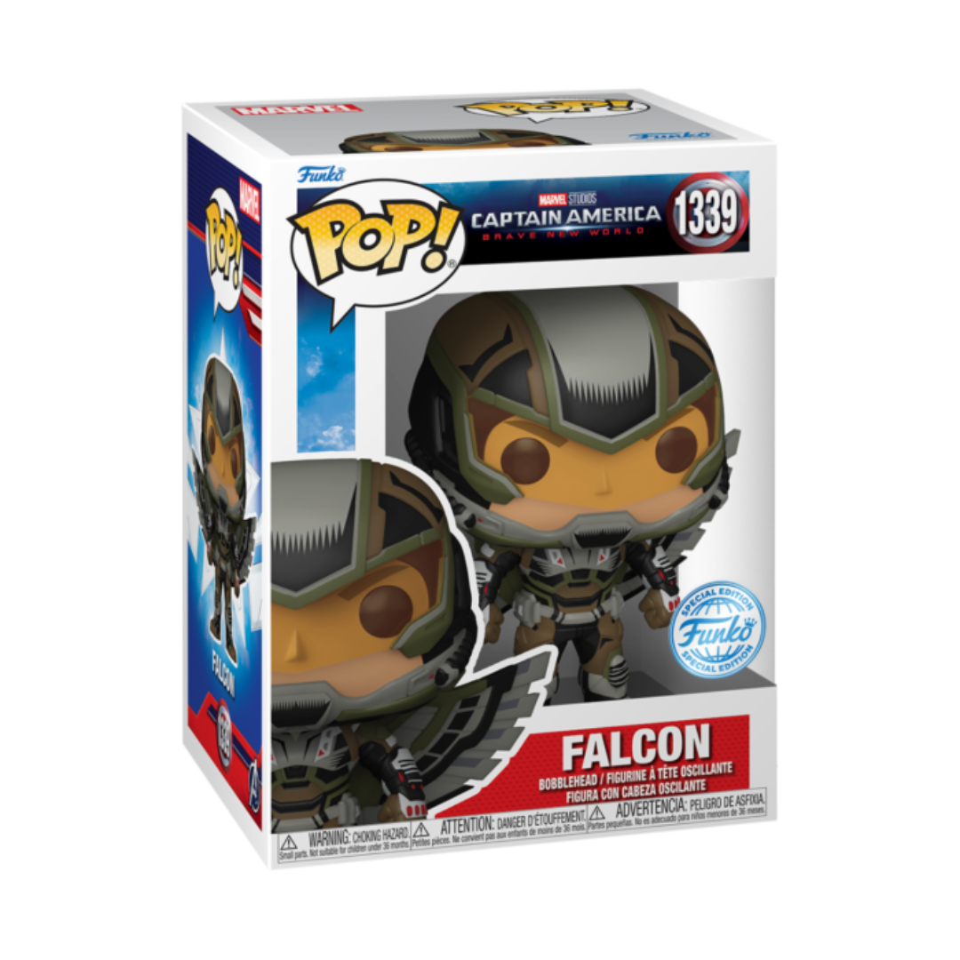 Funko Pop! Marvel: Captain America Brave New World - Falcon (Retro Comic Deco)(Exc)