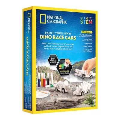 Nat Geo Paint Your Own Dino Race Cars