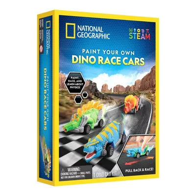 Nat Geo Paint Your Own Dino Race Cars