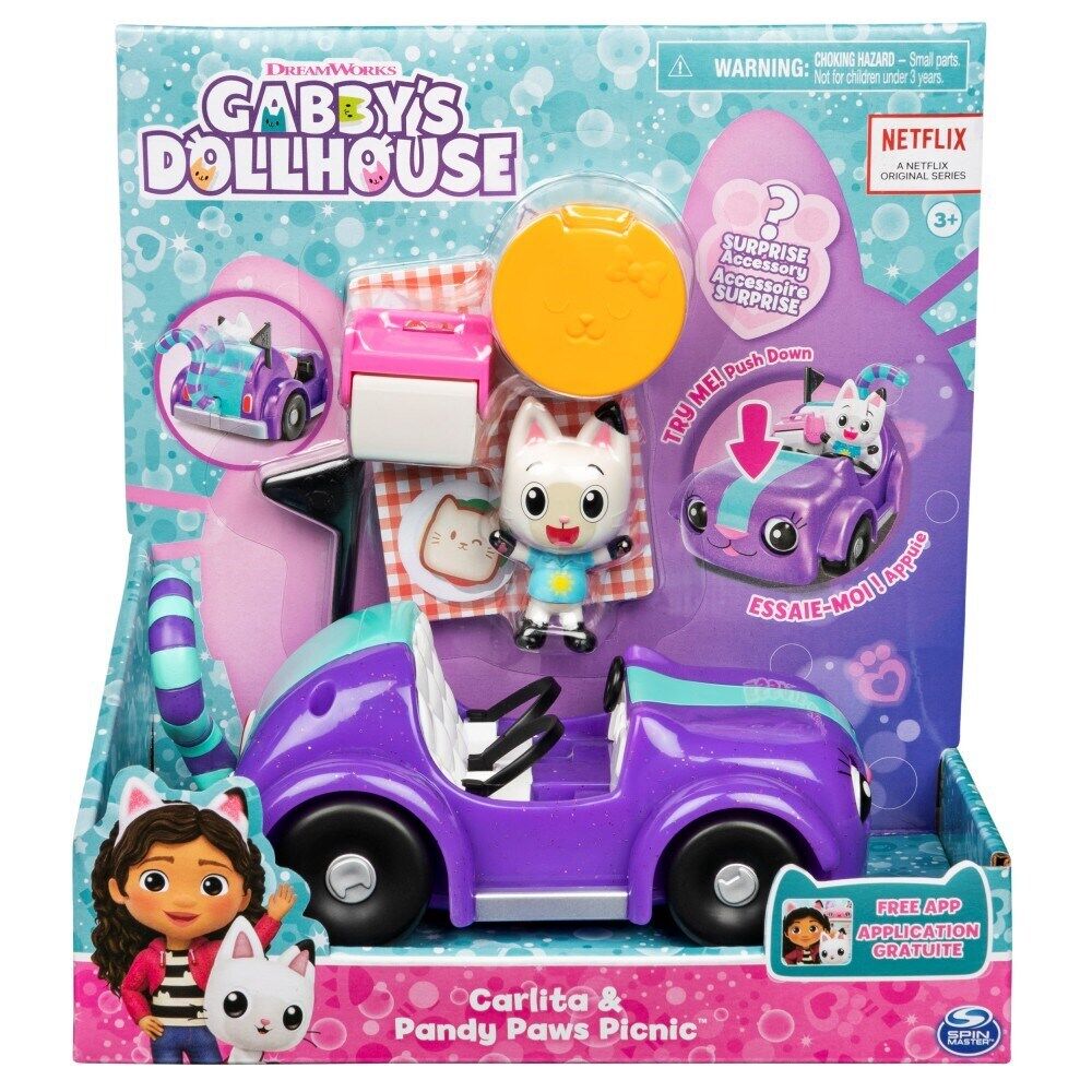 Gabby's Dollhouse Carlita & Pandy Paws Picnic Vehicle - 1