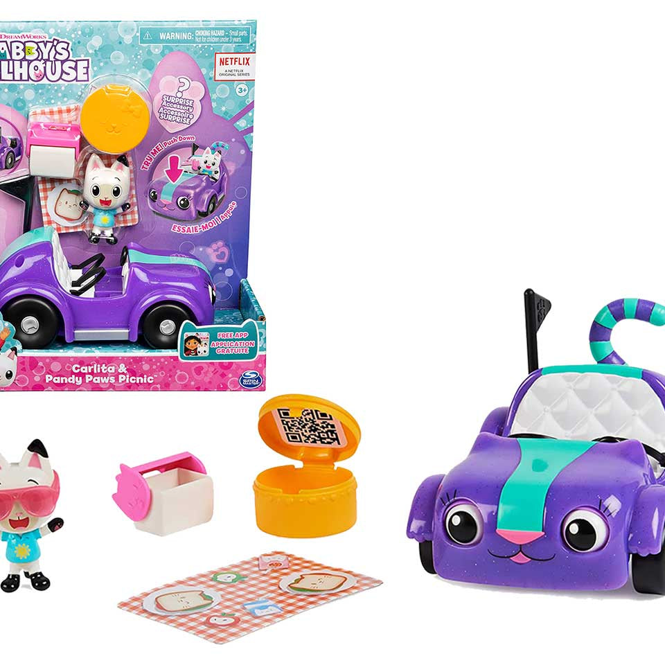 Gabby's Dollhouse Carlita & Pandy Paws Picnic Vehicle - 3