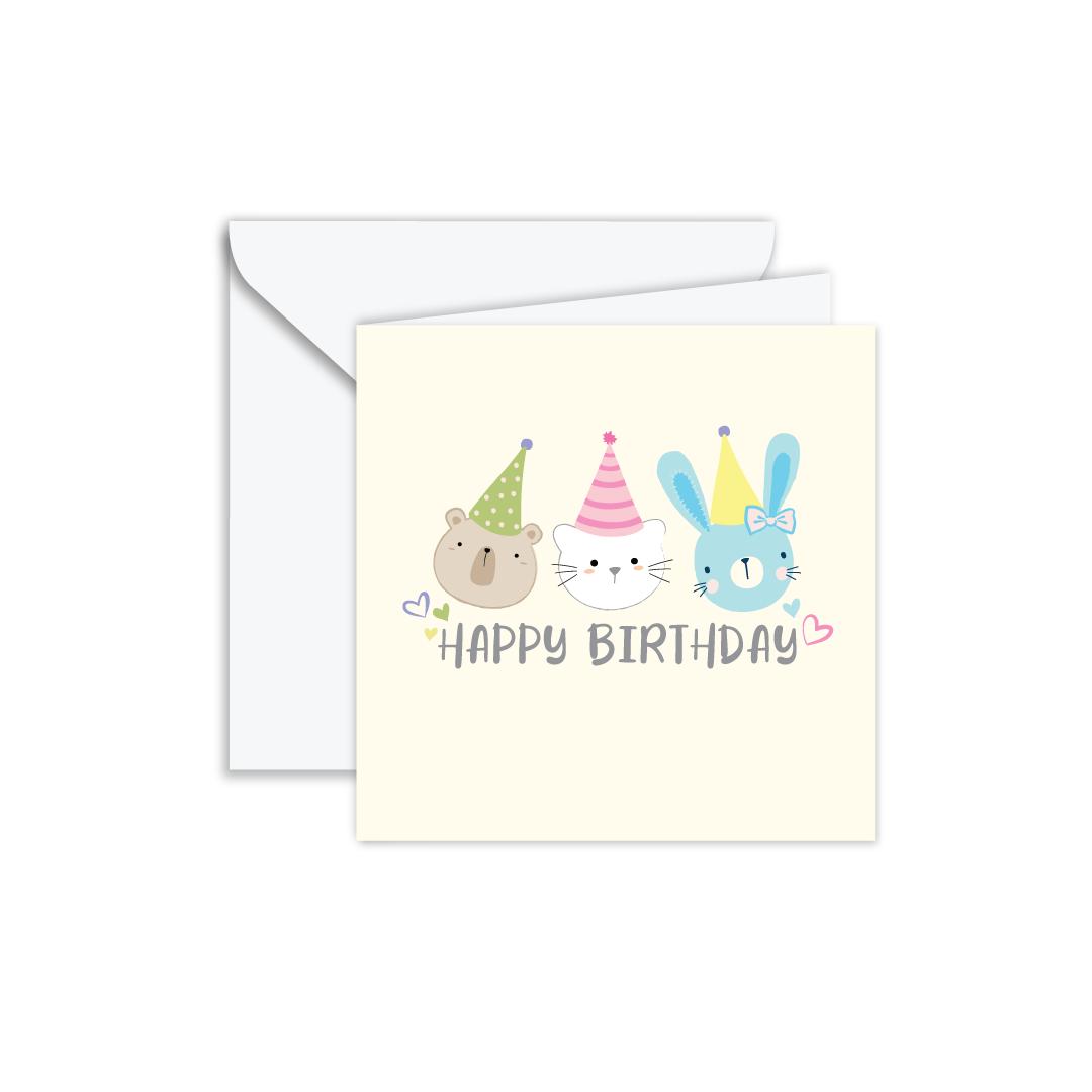 Gift Card: Pets in Birthday Hats