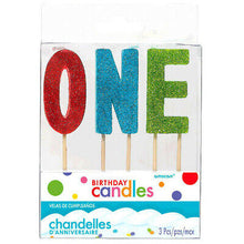 Glitter Rainbow 1st Birthday Candle Pick