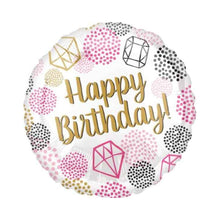 Happy Birthday Gems Foil Balloon 18Inch