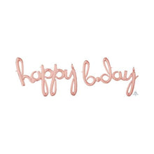 Happy Birthday Rose Gold Phrase Balloon