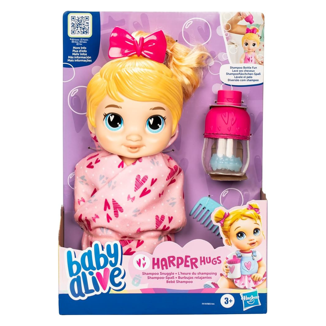 Hasbro Baby Alive Pretend Shampoo Snuggle Harper - Blonde 1