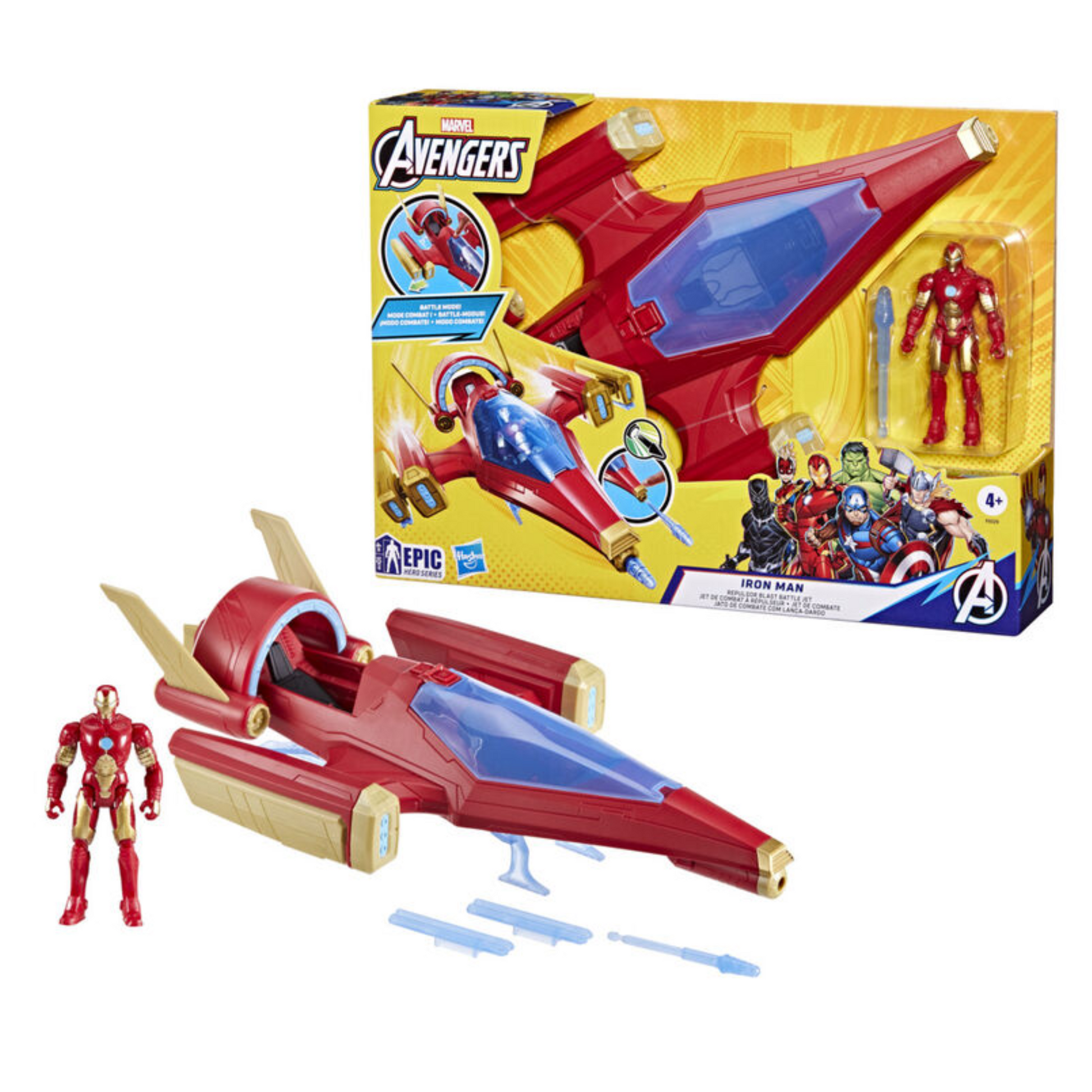 Hasbro Marvel Avn Iron Man Repulsor Blast Battle Jet 3
