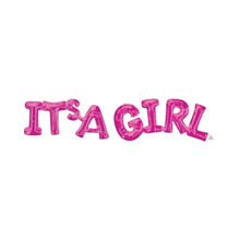 It's A Girl Pink Phrase Foil Balloon