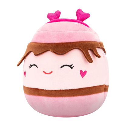 Medium Plush Squishmallows 12” -(Jemma - Pink S'mores W/Closed Eyes And Heart Headband)