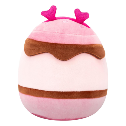 Medium Plush Squishmallows 12” -(Jemma - Pink S'mores W/Closed Eyes And Heart Headband)