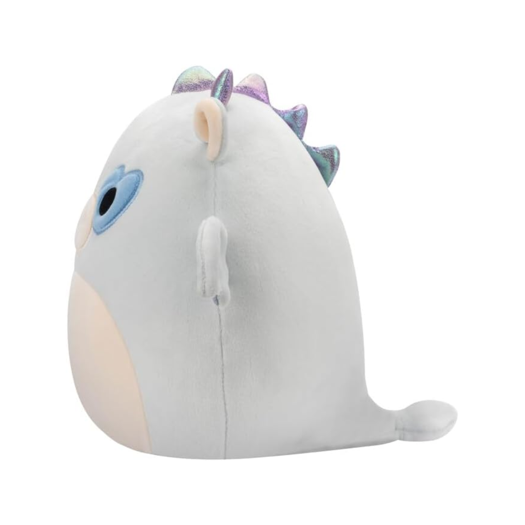 Medium Plush Squishmallows 12” -(Kenny - Light Blue Dragon W/Heart Eyepatch And Sparkle Wings)