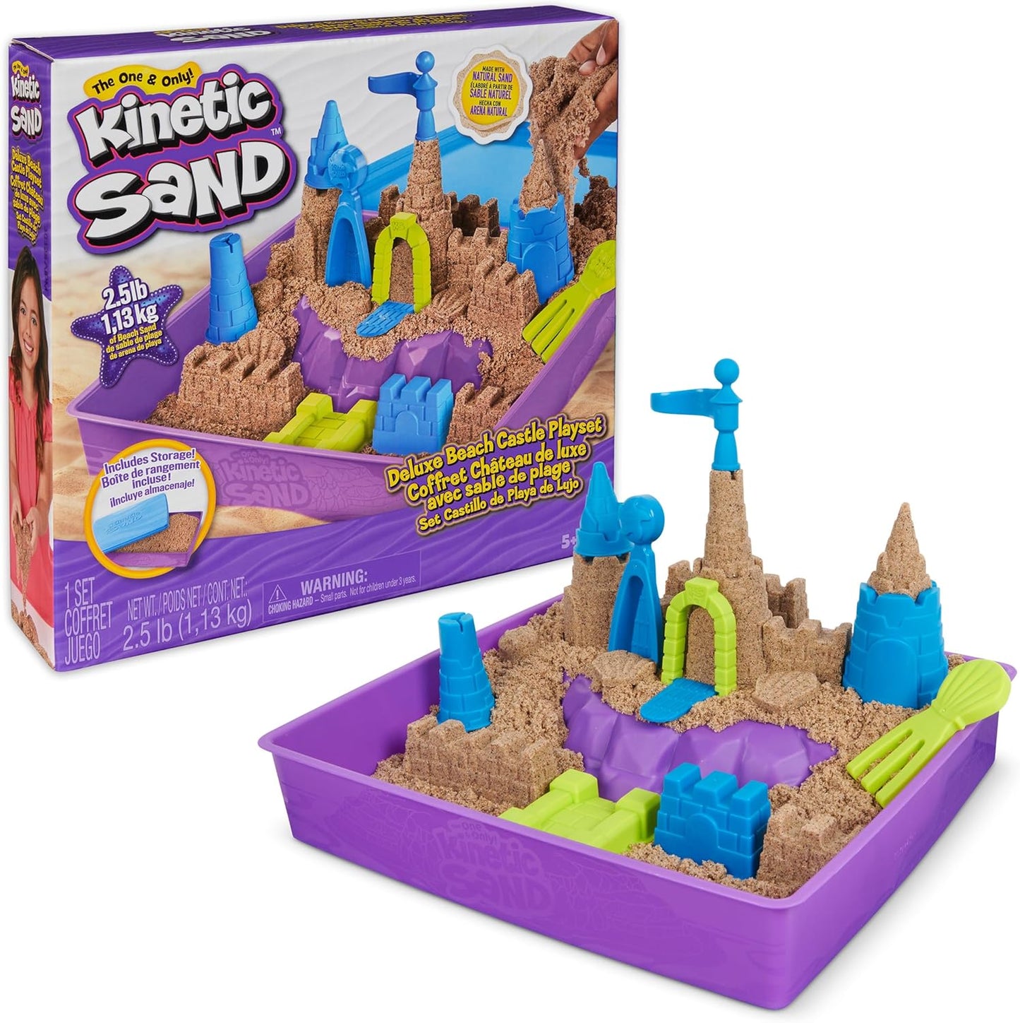 Kinetic Sand Beach Castle Playset Dlx1