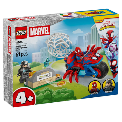 LEGO: Marvel Spidey And His Amazing Friends Spidey On His Motorcycle Vs. Rhino (11206