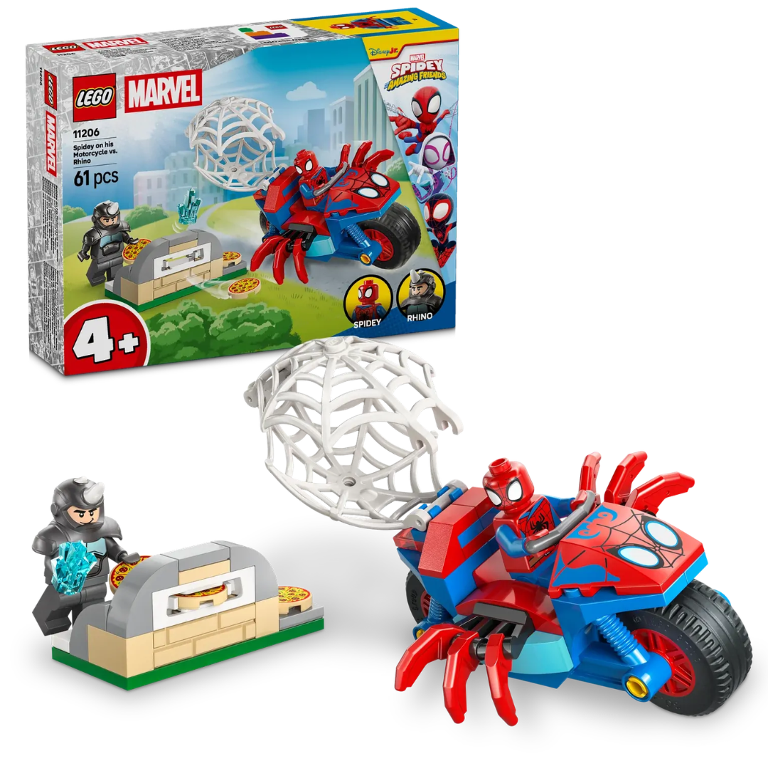 LEGO: Marvel Spidey And His Amazing Friends Spidey On His Motorcycle Vs. Rhino (11206