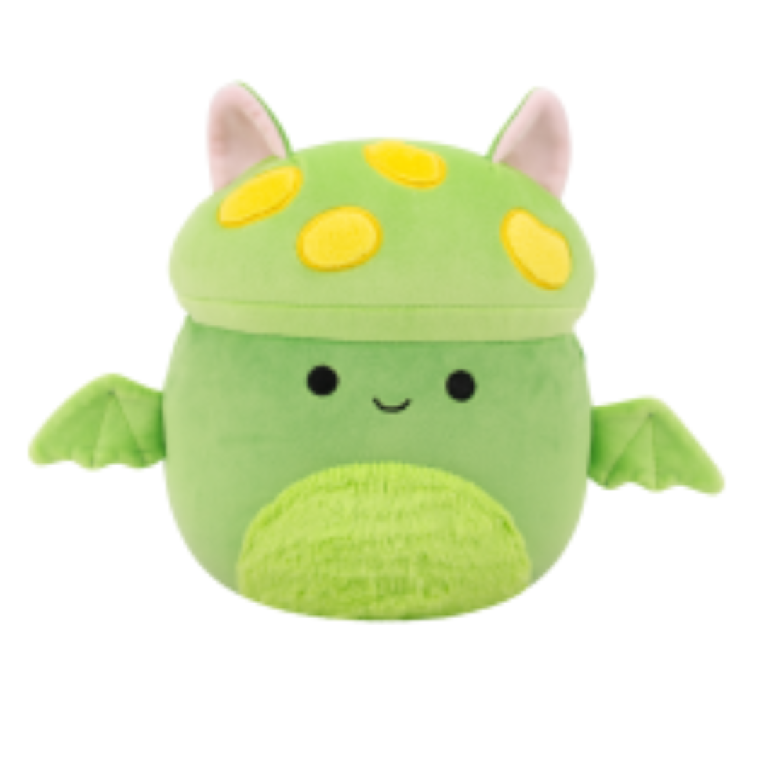 Little Plush Squishmallows 5” -Earling - Neon Green Mushroom Bat W/Fuzzy Belly