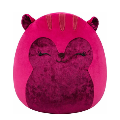 Little Plush Squishmallows 7.5” -Mamina - Burgundy Tonal Squirrel With Velvet Accents