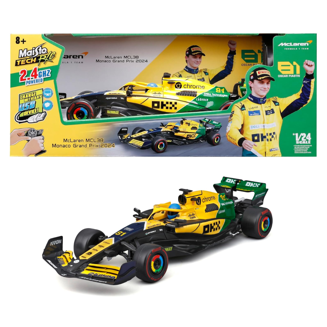 Maisto F1 - 1:24 Rc - Mclaren Team Mcl38 (Monaco Gp) - 2.4 Ghz Usb Charge