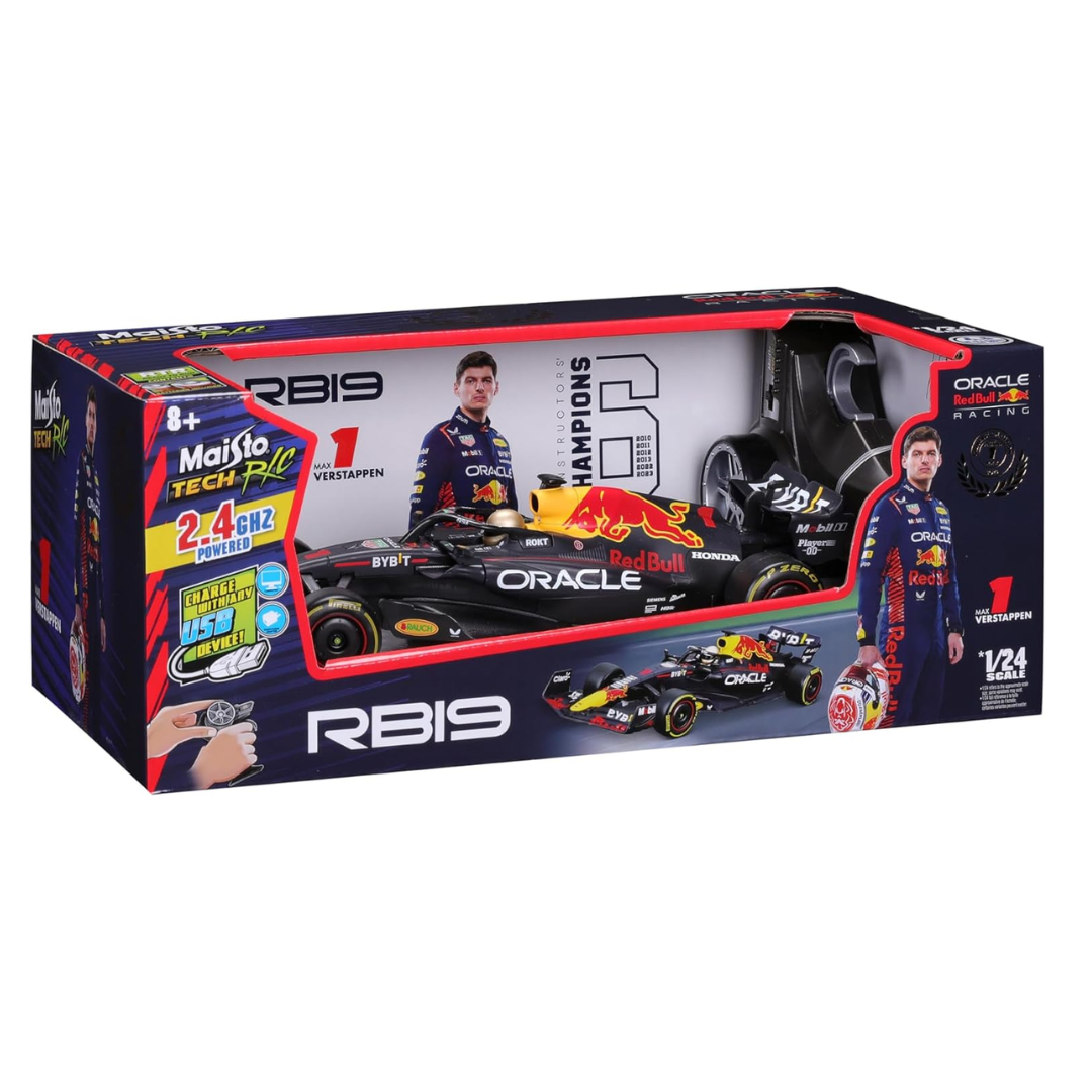 Maisto F1 - 1:24 Rc - Oracle Red Bull Racing Rb19 - 2.4 Ghz Usb Charge - Max Verstappen