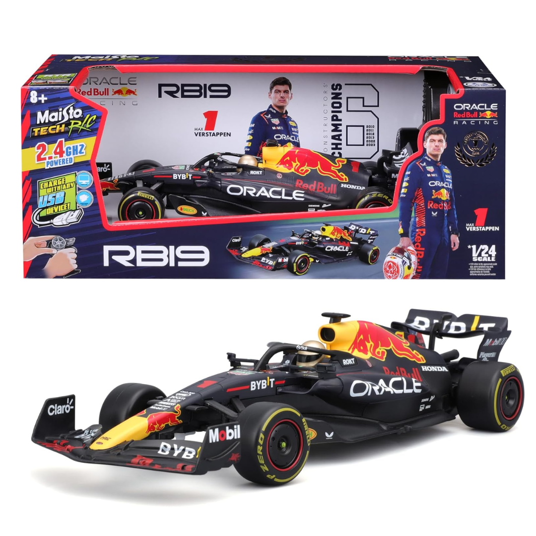 Maisto F1 - 1:24 Rc - Oracle Red Bull Racing Rb19 - 2.4 Ghz Usb Charge - Max Verstappen