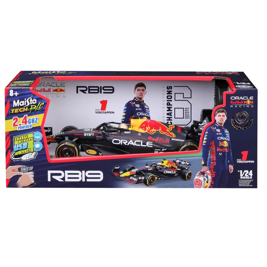 Maisto F1 - 1:24 Rc - Oracle Red Bull Racing Rb19 - 2.4 Ghz Usb Charge - Max Verstappen