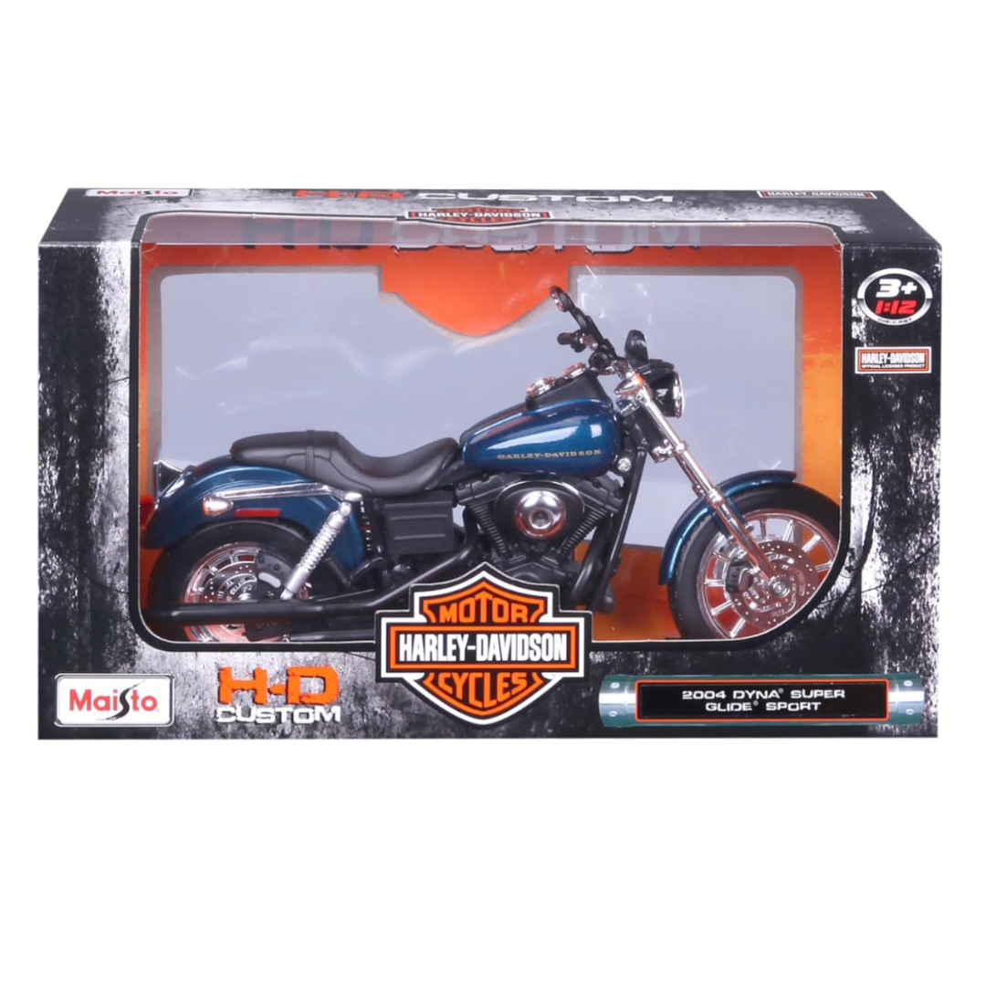 Maisto Moto - 1:12 Diecast - Motorcycles - 2004 Hd Dyna Super Glide Sport