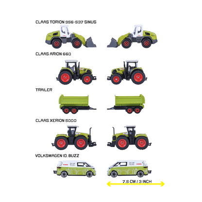 Majorette 5 Pack Gift Set - Claas Farm