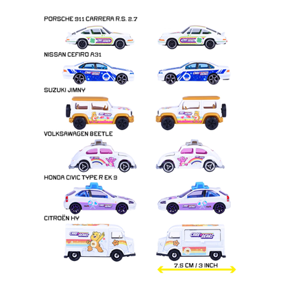 Majorette Deluxe Single Die Cast - 6 +1 Asstd - Care Bears