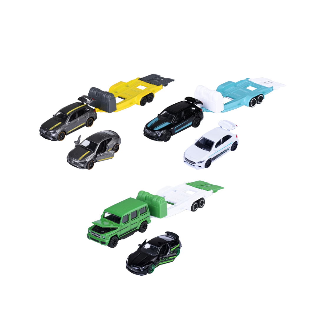 Majorette Trailer  - Mercedez Amg -  3 Asstd