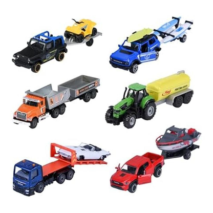 Majorette City Trailer die-cast vehicle with trailer (6 assortments)