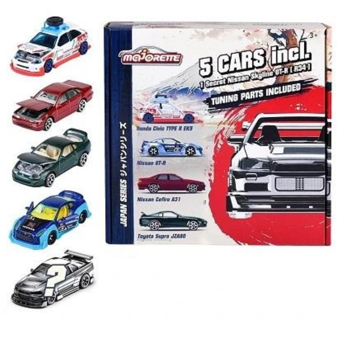 Majorette Japan Series 5 Pack Die Cast Cars 1