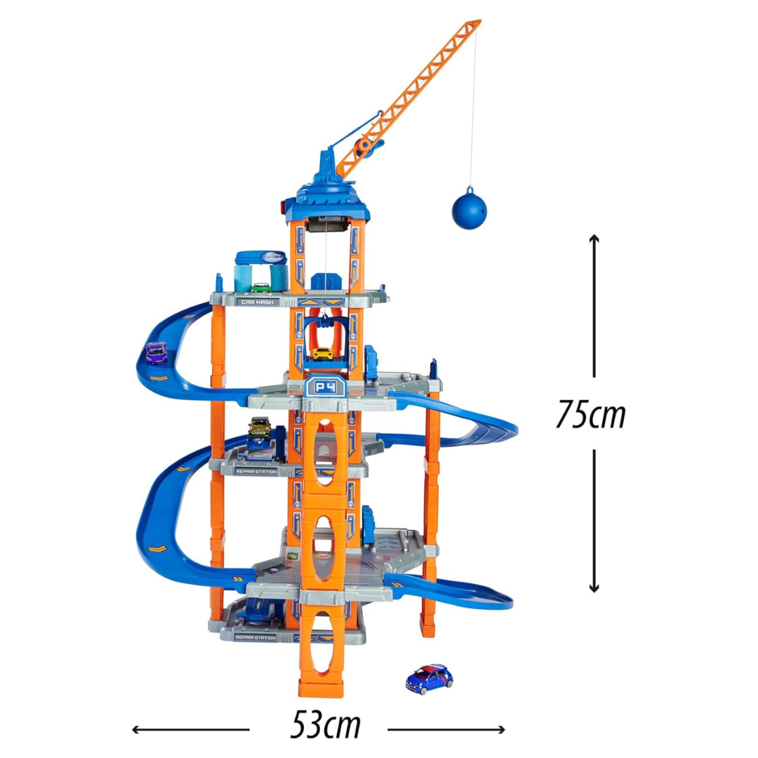 Majorette Motor Lift Playset + 5 Cars 3
