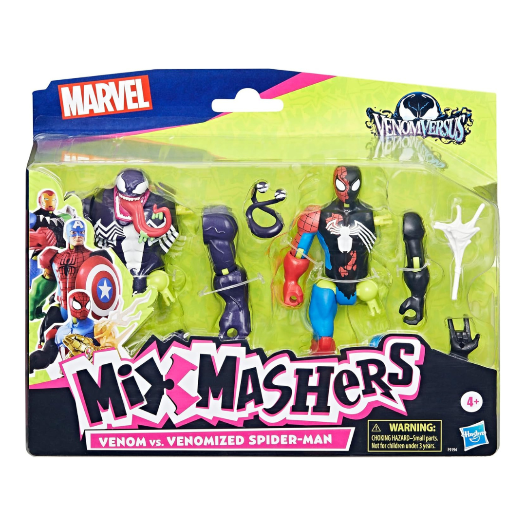 Marvel VenomVersus MixMashers Venom vs Venomized Spider-Man Exclusive Action Figure 2-Pack