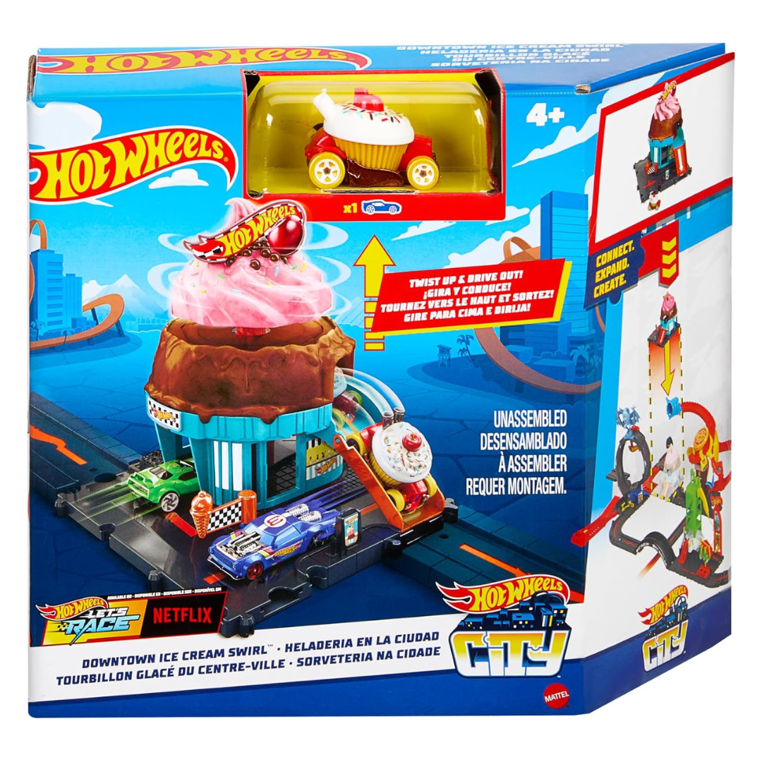 Mattel Hotwheels City Downtown Ice Cream Shop 1
