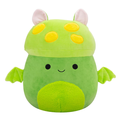 Medium Plush Squishmallows 12” - Earling - Neon Green Mushroom Bat W/Fuzzy Belly