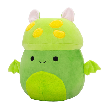 Medium Plush Squishmallows 12” - Earling - Neon Green Mushroom Bat W/Fuzzy Belly