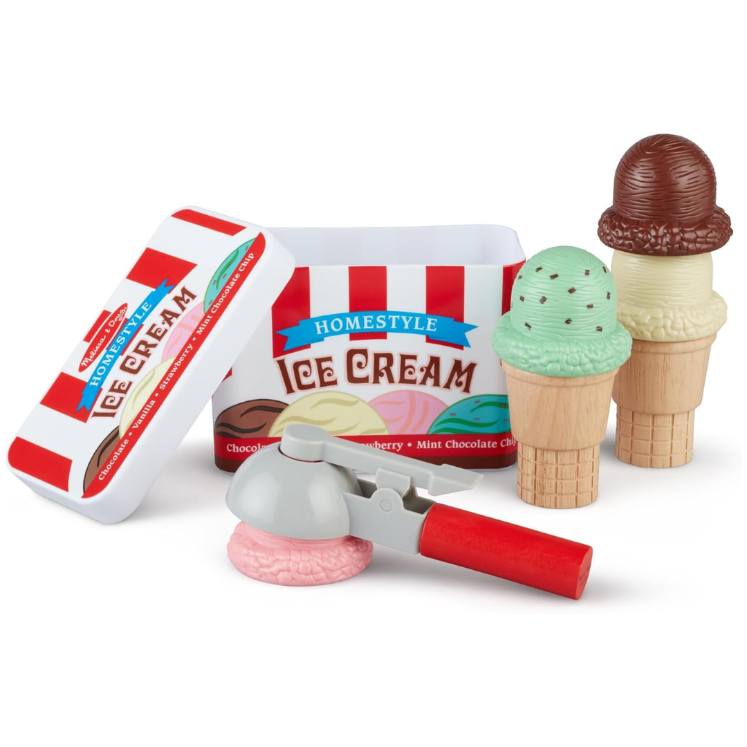 Melissa And Doug Scoop And Stack Ice Cream Cone Magnetic with Box Complete Set