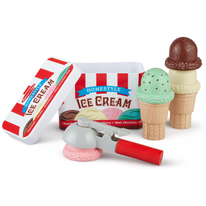 Melissa And Doug Scoop And Stack Ice Cream Cone Magnetic with Box Complete Set