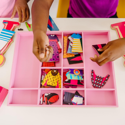 Melissa & Doug Abby & Emma Wooden Magnetic Dress-Up Set