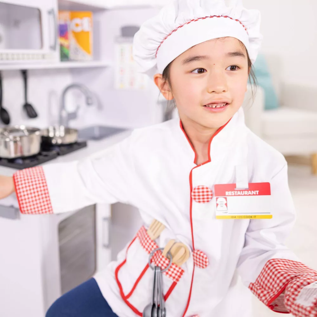 Melissa & Doug Chef Role Play Costume Dress - Up Set With Realistic Accessories: