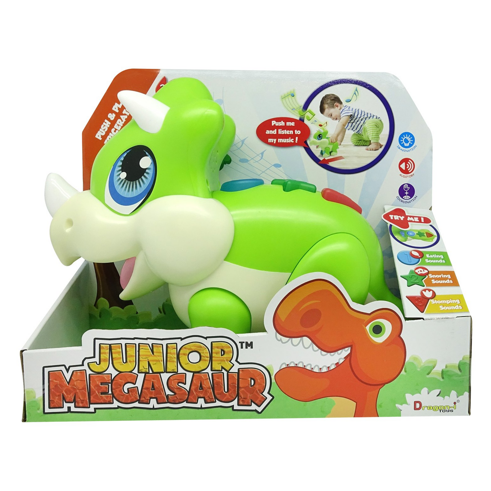 Mighty Megasaur Juniour Megasaur Push & Play Triceratops 1