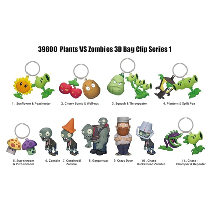 Monogram: Plants vs Zombies 3D Foam Bag Clip, Series 1
