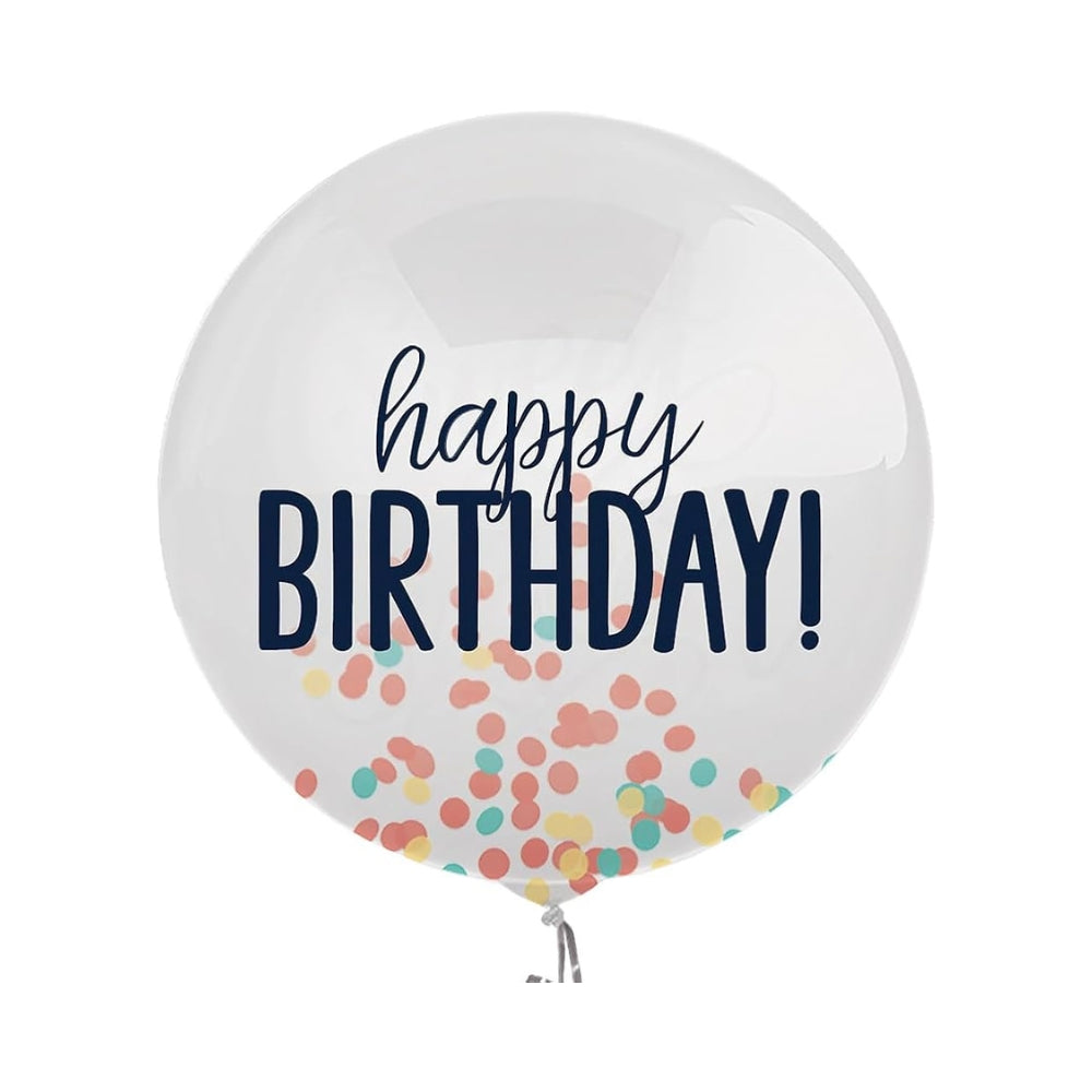 Multi Colored Happy Birthday Confetti Balloon - 24 Inch