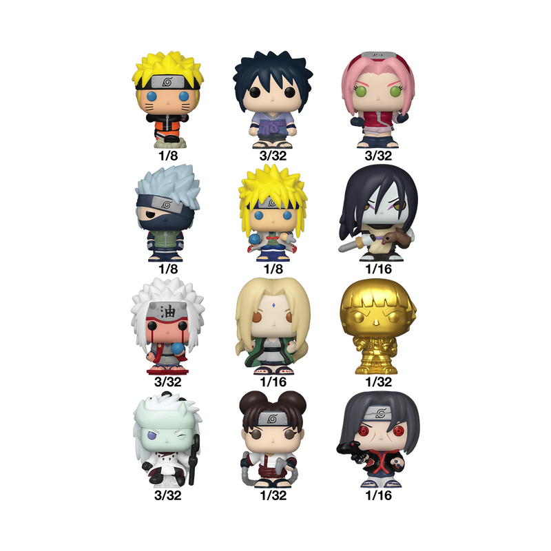 Bitty Funko Pop! Animation: Naruto Shippuden - Singles 32Pcs Pdq
