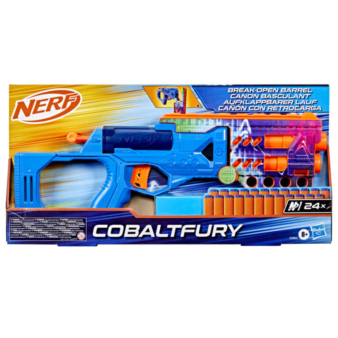 Hasbro Nerf N Series Cobaltfury Dart Blaster, 24 Official Nerf N Series N1 Darts