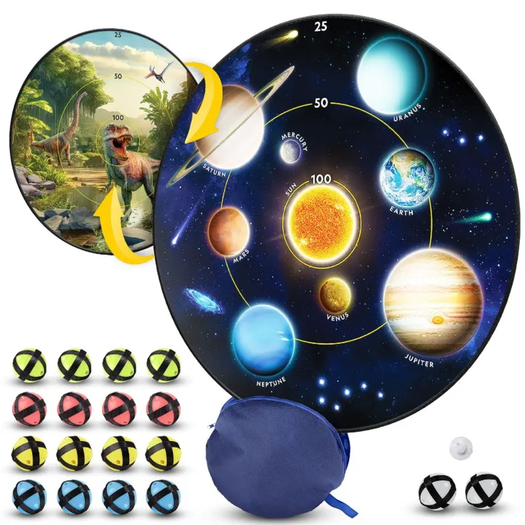 Nat Geo Glow-In-The-Dark Dartboard Game Set 3