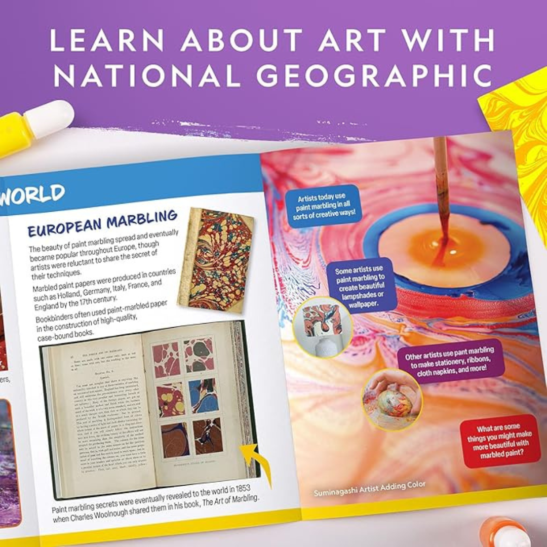 Nat Geo Paint Marbling Craft Kit 7