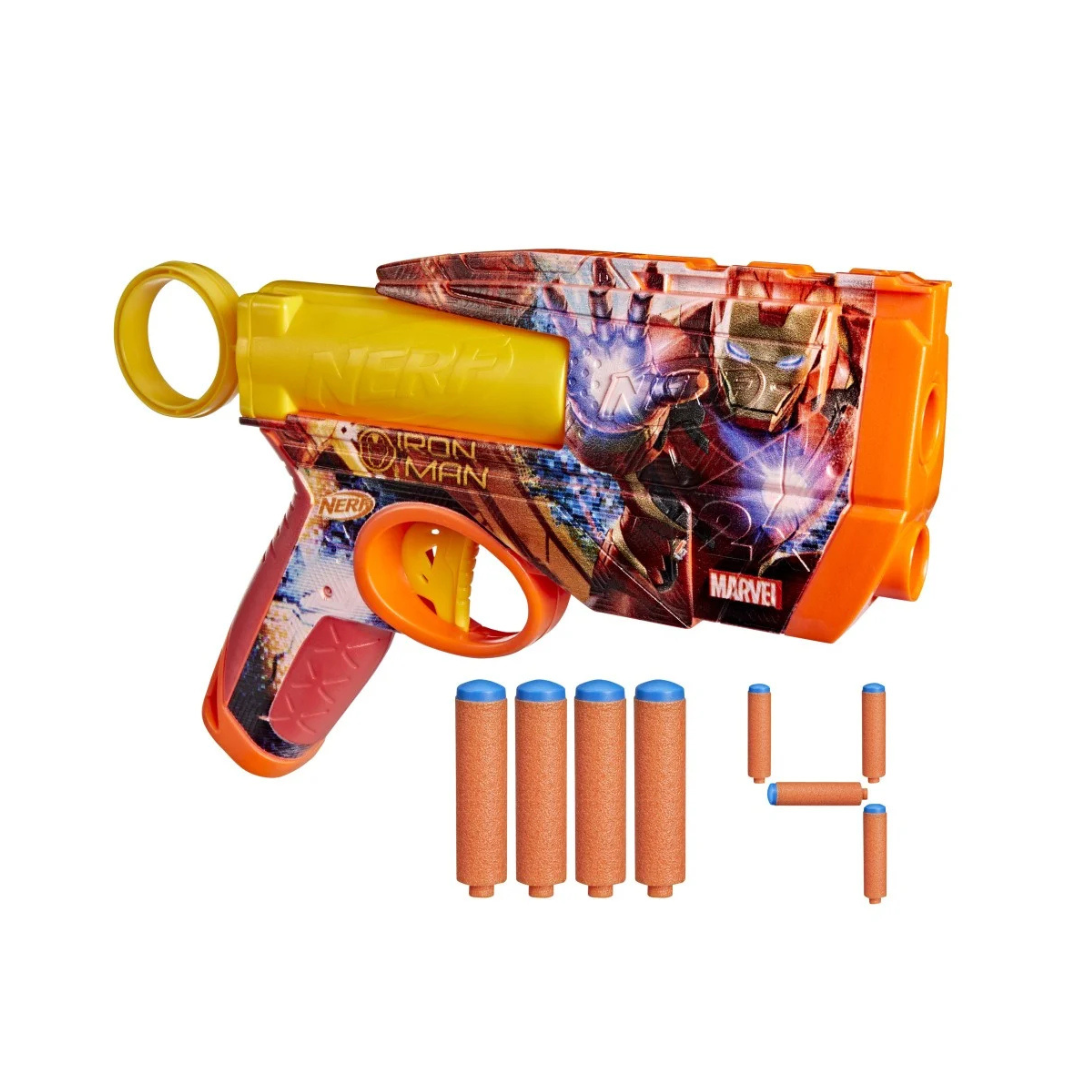 Nerf Marvel Iron Man Dart Blaster | 4 Nerf N1 Foam Darts