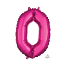Number 0 Pink Mini Foil Balloon - 16 Inch